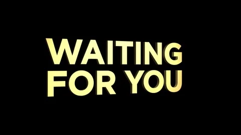 Waiting for you 3d text animation with rotating effect. business developmen.. Stock Footage 313876895