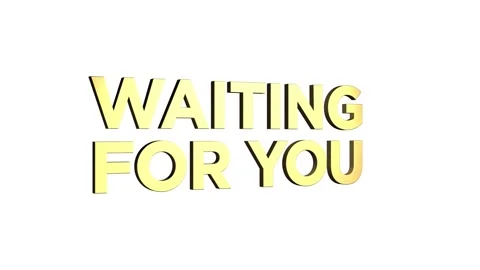 Waiting for you 3d text animation with rotating effect. business developmen.. Stock Footage 313876901