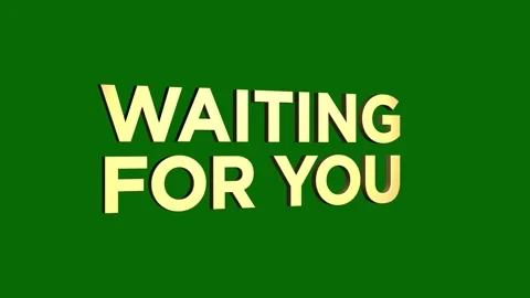 Waiting for you 3d text animation with rotating effect. business developmen.. Stock Footage 313876902