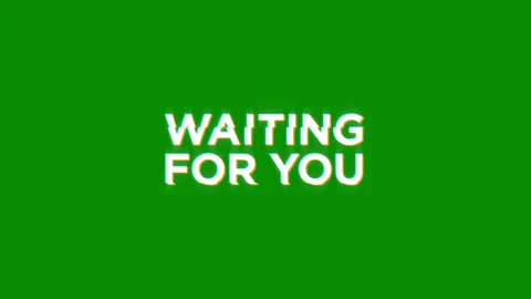Waiting for you text notification glitch effect animation on black background Stock Footage 313439122