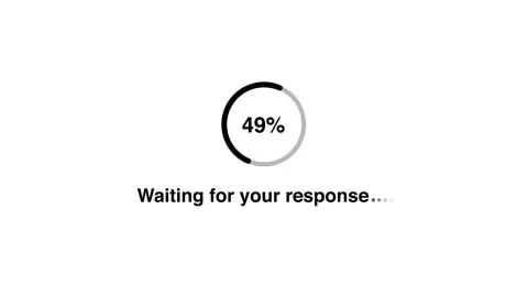 Waiting for your response loading 100 percent completion animation Stock-Footage 332042808