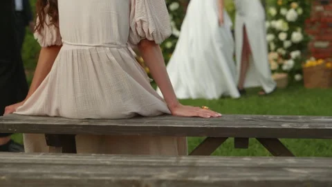Waiting for your turn to get married. Stock Footage 258945341