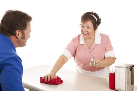 Waitress in Diner Stock Photos