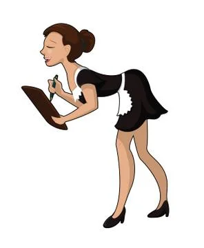 Waitress Stock Illustration