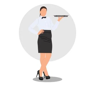 Waitress Stock Illustration