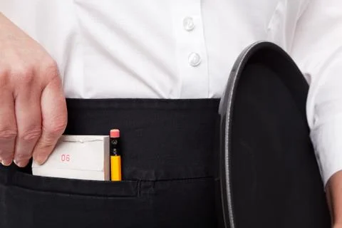 Waitress order pad Stock Photos