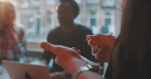 Waitress taking an order closeup Stock Footage 203581346