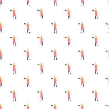Waitress uniform seamless pattern for catering service Stock Illustration