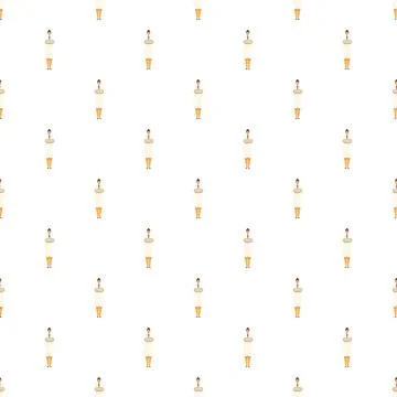 Waitress uniform seamless pattern for hospitality service Stockillustratie