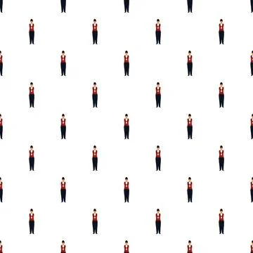 Waitress uniform seamless pattern for service industry staff Stock Illustration