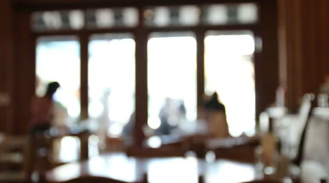 Waitresses working in cafe.blurred background Stock Footage 52894510