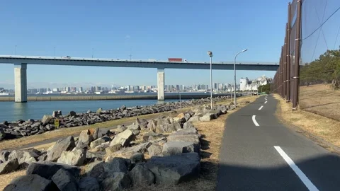 Wakasu Beach Park Stock Footage 148017916