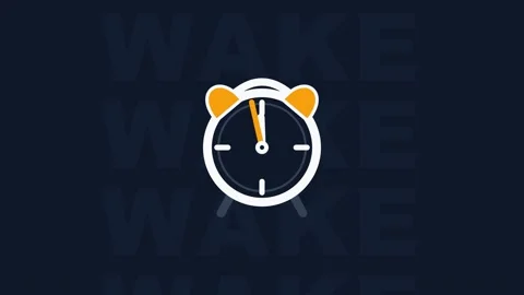 Wake Up Alarm Clock Graphic Concept Stock-Footage 342585181