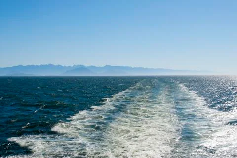 Wake and mountains Foto stock