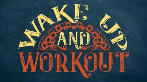 Wake up and workout 2 motivation quote video Stock Footage 221450129
