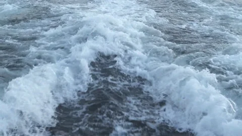 Wake From The Back Of A Boat Stock Footage 302866296