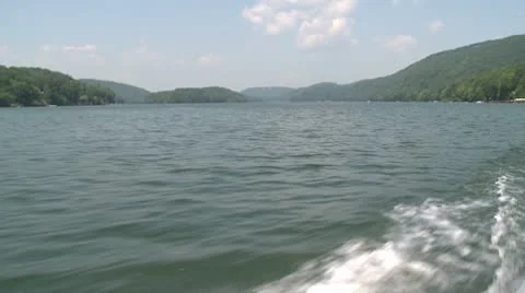 Wake behind the boat Stock Footage 10683698