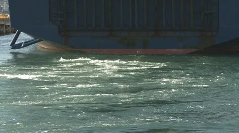 Wake behind ferry Stock Footage 952733