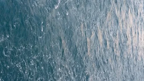 The wake behind the ship is beautiful waves in slow motion Stock Footage 303173439
