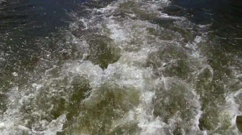 Wake behind a Ship, closeup Stock Footage 22704792