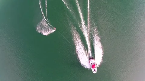 Wake board top down Video stock 43166839