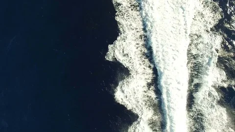 Wake of a boat navigating fast Stock Footage 71833188