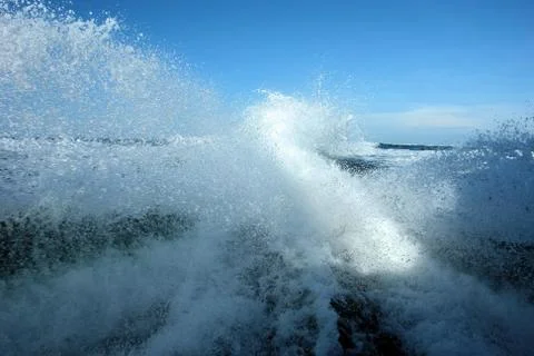 Wake of a Boat Stock Photos