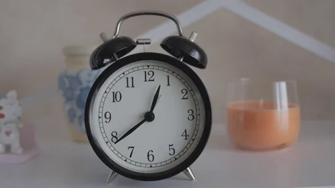 Wake up call Hand turn off 2 Stock Footage 76303596