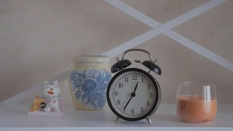 Wake up call Hand turn off Stock Footage 76318355