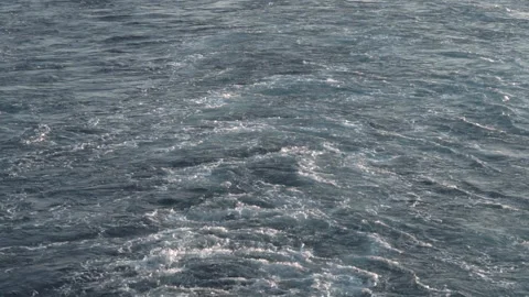 Wake of the cargo ship. Stock Footage 91074171