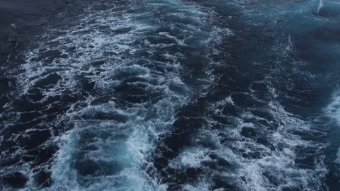 Wake of the cargo ship is underway. Stock Footage 100125810