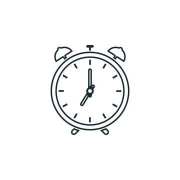 Wake Up Clock or Alarm Clock Icon Design Template Elements Stock Illustration