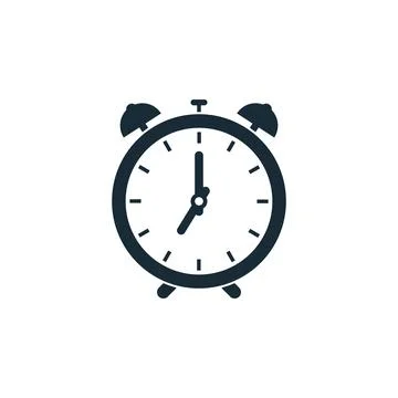Wake Up Clock or Alarm Clock Icon Design Template Elements Stock Illustration