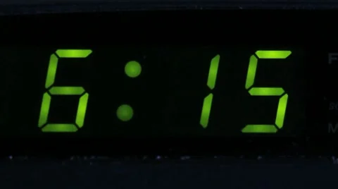 Wake Up Digital Alarm Clock Stock Footage