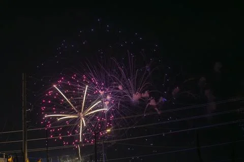 Wake Forest Fireworks Stock Photos