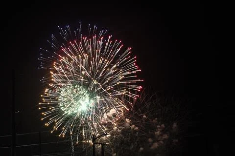 Wake Forest fireworks. Stock Photos