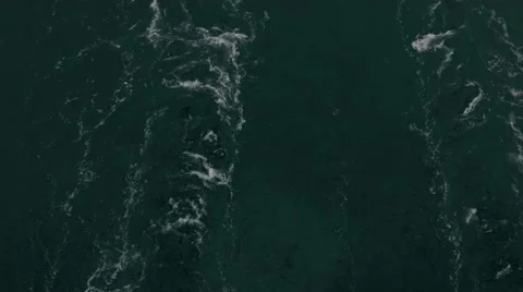 Wake generated by a ship Stock Footage 47250760