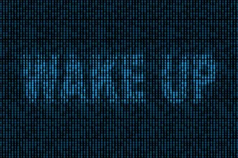 Wake up hidden in binary code 스톡 일러스트