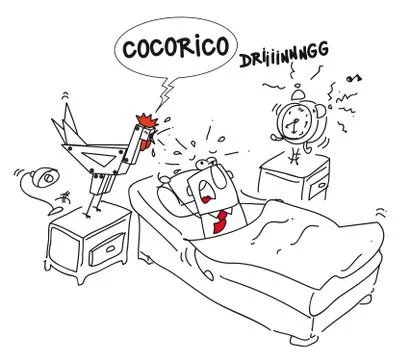 Wake up Stock Illustration