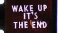 WAKE UP! IT'S THE END of Home Movie Vintage 8mm Film Leader Texture Loop 3341 HD Footage