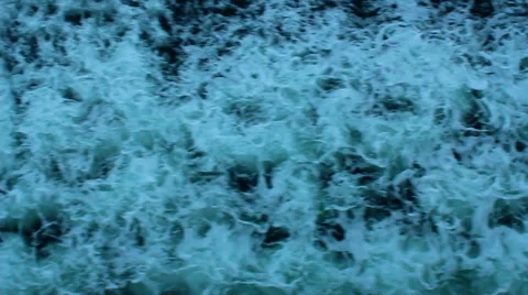 Wake from large ship - slow pan up Stock Footage 41752876