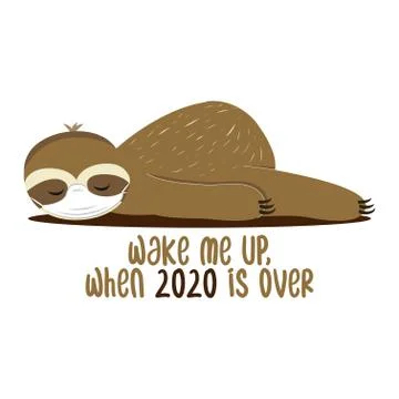 Wake me up, when 2020 is over Stock Illustration