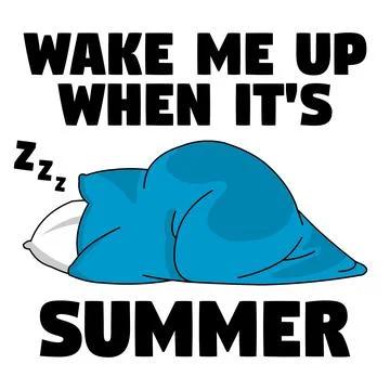Wake me up when it's summer Stock Illustration