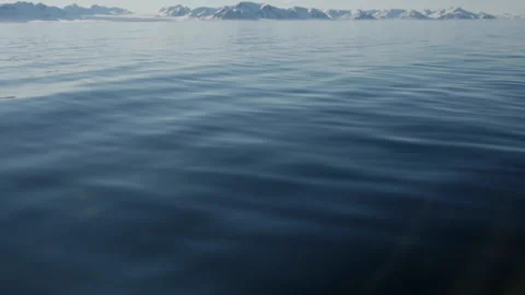 Wake from ship, Arctic Ocean around Svalbard, Norway (Spitsbergen) Stock Footage 211551767