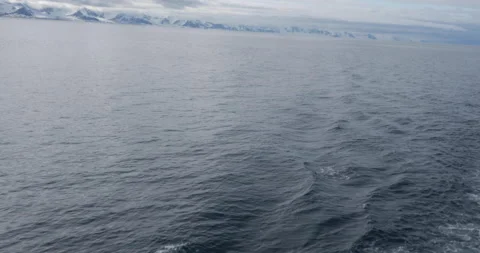 Wake from ship, Arctic Ocean around Svalbard, Norway (Spitsbergen) Stock Footage 213268869