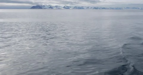 Wake from ship, Arctic Ocean around Svalbard, Norway (Spitsbergen) Stock Footage 213405975