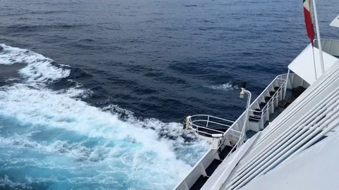 Wake of the ship during navigation Stock-Footage 71541420