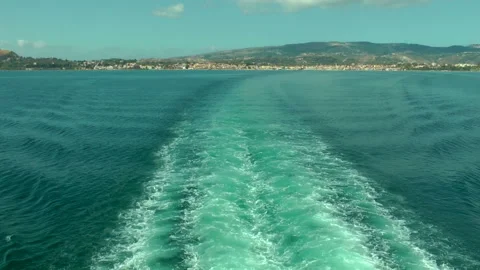 The wake of the ship engine. Stock Footage 155068433