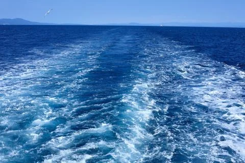 Wake of ship Stock Photos