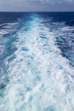 Wake from a ship Stock Photos